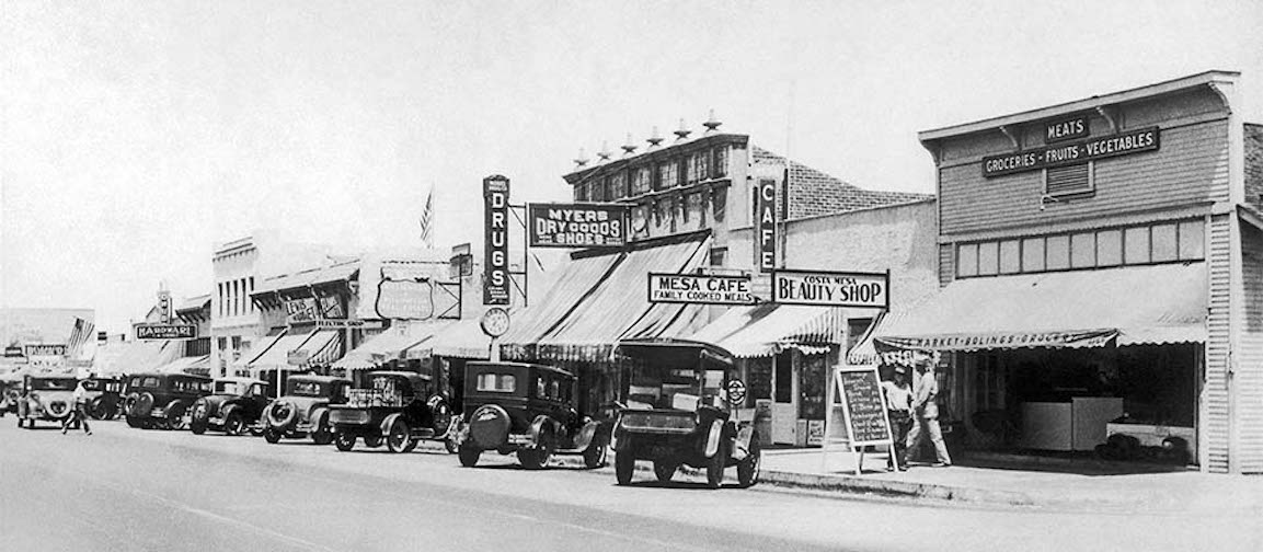 Old Newport Boulevard, Costa Mesa, California 1932-34