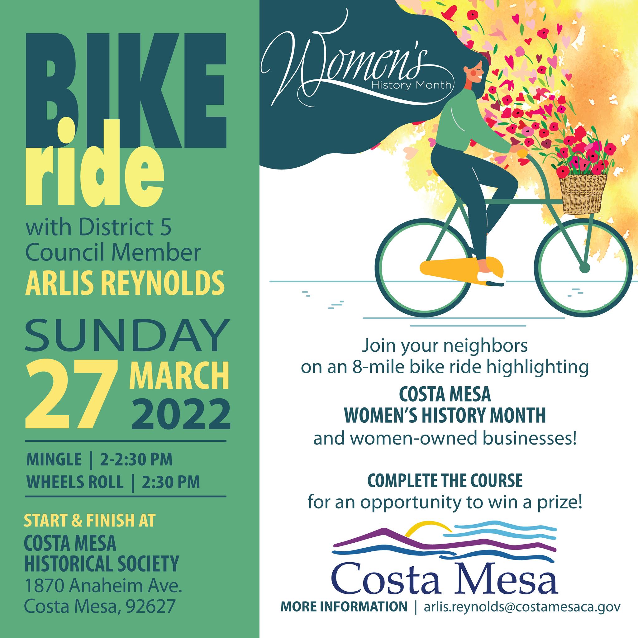 Read more about the article Community Bike Ride to Celebrate Women’s History Month