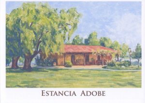 Estancia Adobe Oil Painting Notecard
