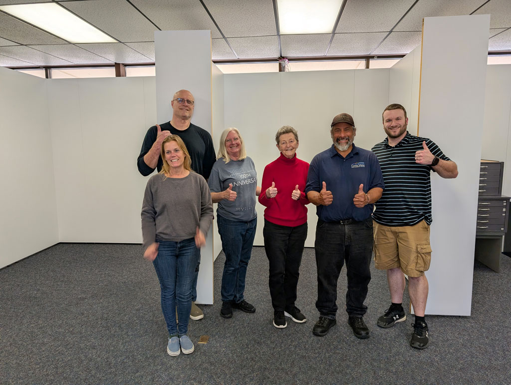 Installing our new Mila walls for new museum displays